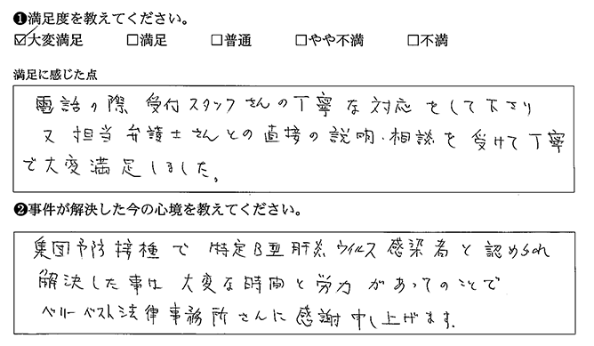 B型肝炎ウイルス感染者と認められ解決した事は大変な時間と労力があってのこと